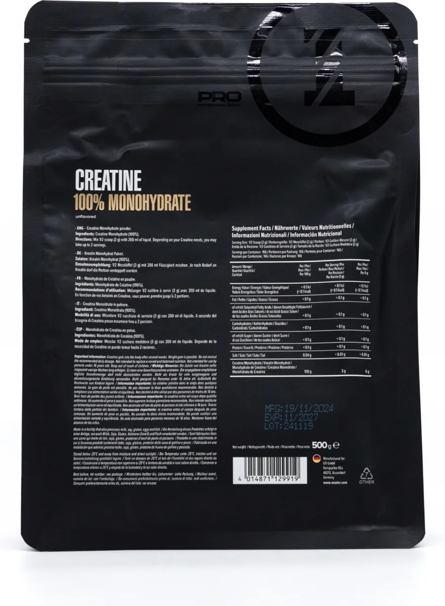 Креатин Maxler Creatine Monohydrate 500г пакет (9919)
