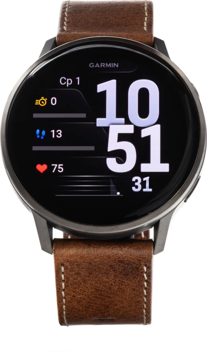 Смарт-часы Garmin VENU 4 45 мм черный-коричневый (03014-03)
