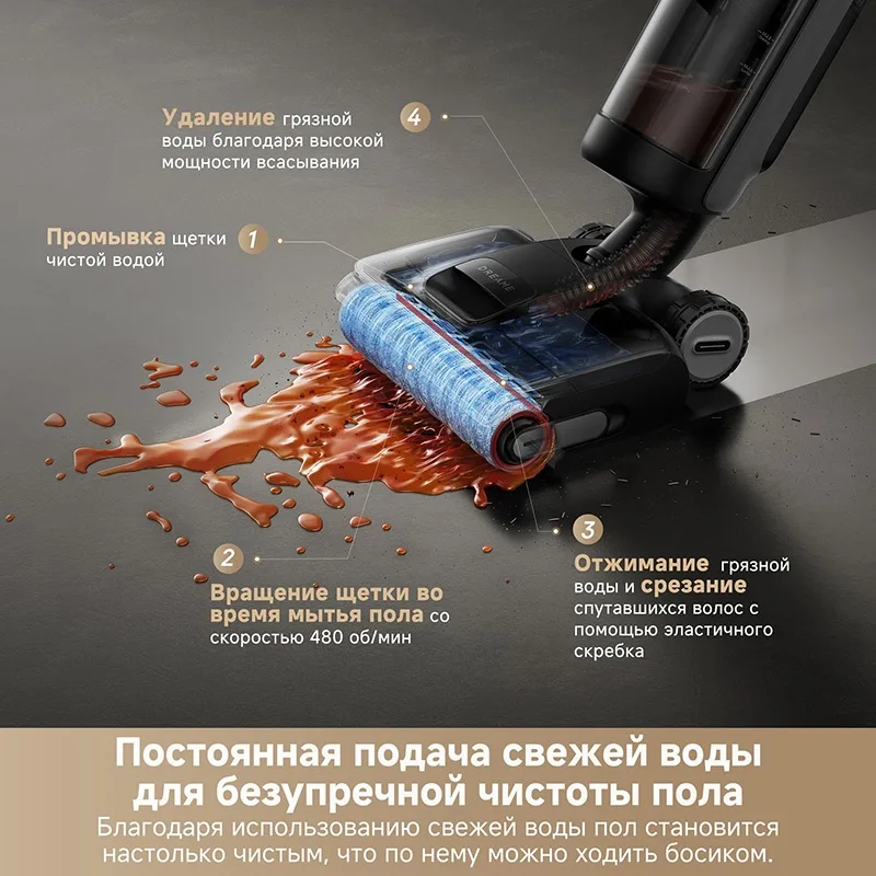 Беспроводной ручной пылесос Dreame H12 Dual Flexreach Черный