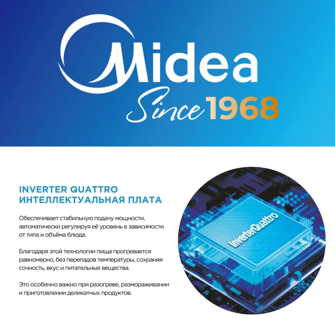 Микроволновая печь Midea EM7P012MZ(S) Серебристый