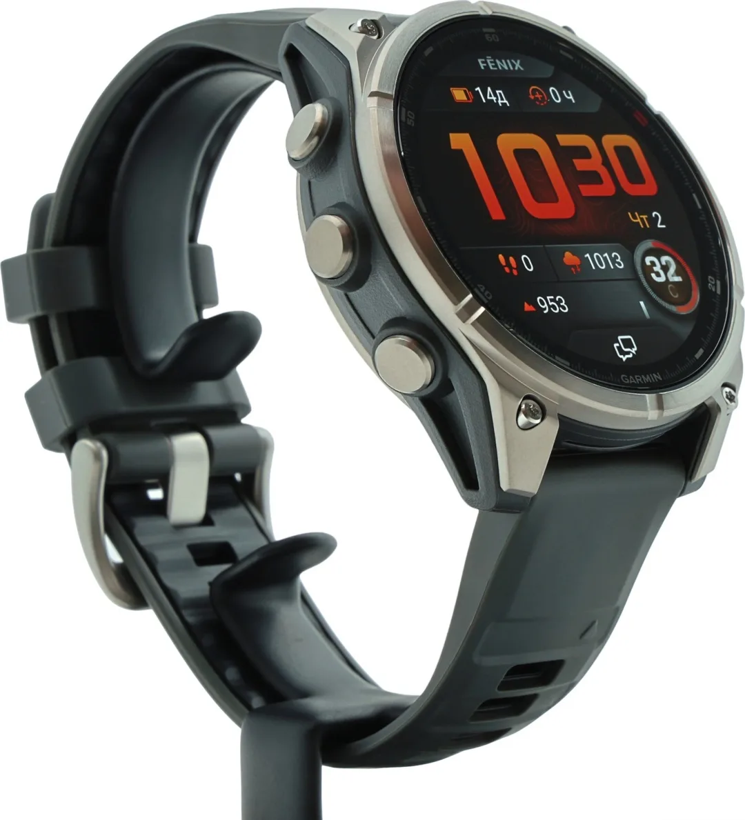 Смарт-часы Garmin Fenix 8 Pro 47 мм серебристый-серый (03198-11)