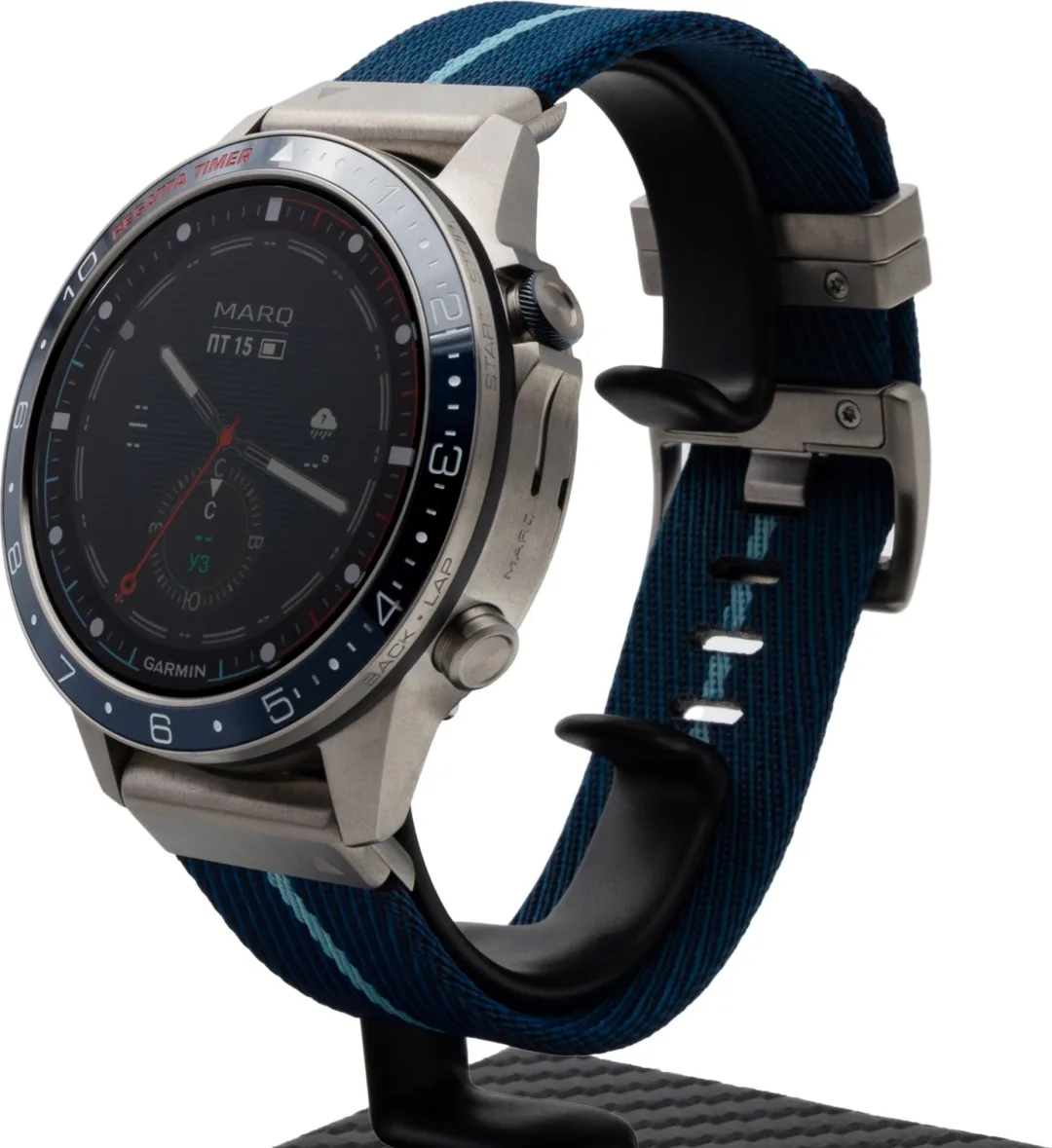 Смарт-часы Garmin MARQ Captain Gen 2 серебристый-синий-синий (02648-11)