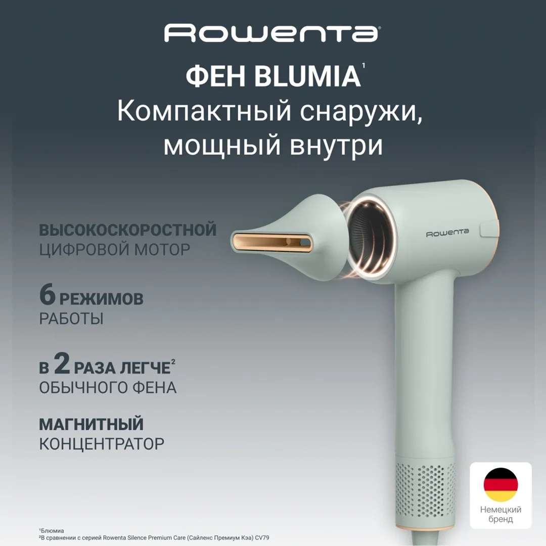 Фен Rowenta HY5N12E0 Бирюзовый