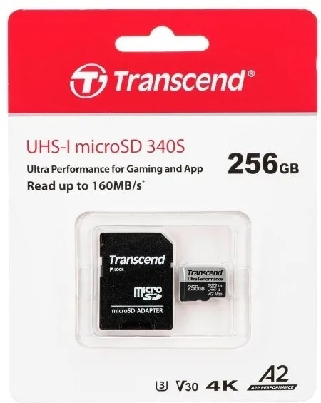 Карта памяти Transcend MicroSD 256GB Class 10 U3 TS256GUSD340S