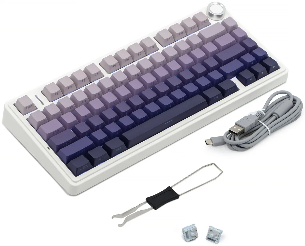 Клавиатура AULA F75 Blank Фиолетовый (0652)