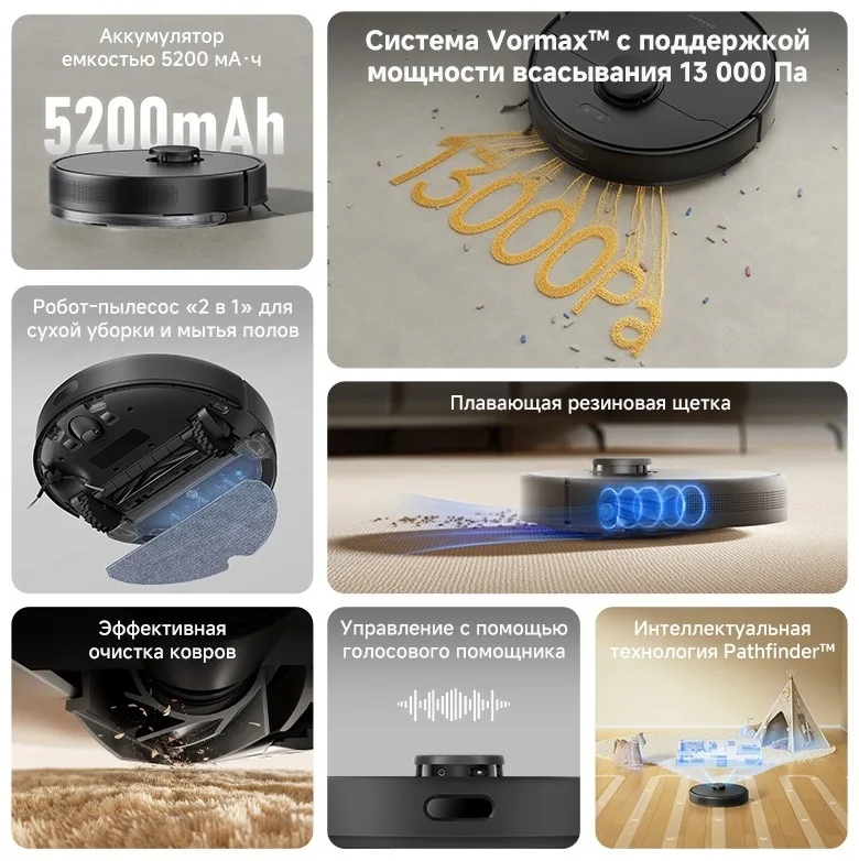 Робот-пылесос Dreame F10 Черный