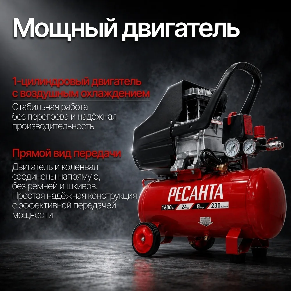 Компрессор Ресанта КП-24/230М