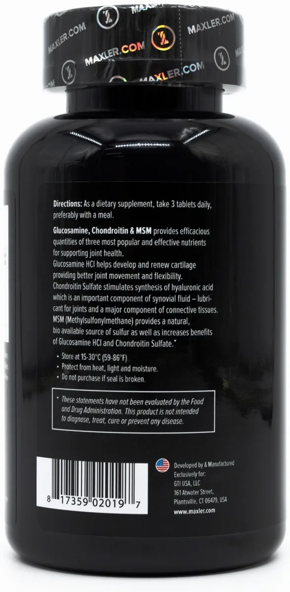 Препарат для укрепления связок Maxler Glucosamine Chondroitin MSM 180 таб (0197)