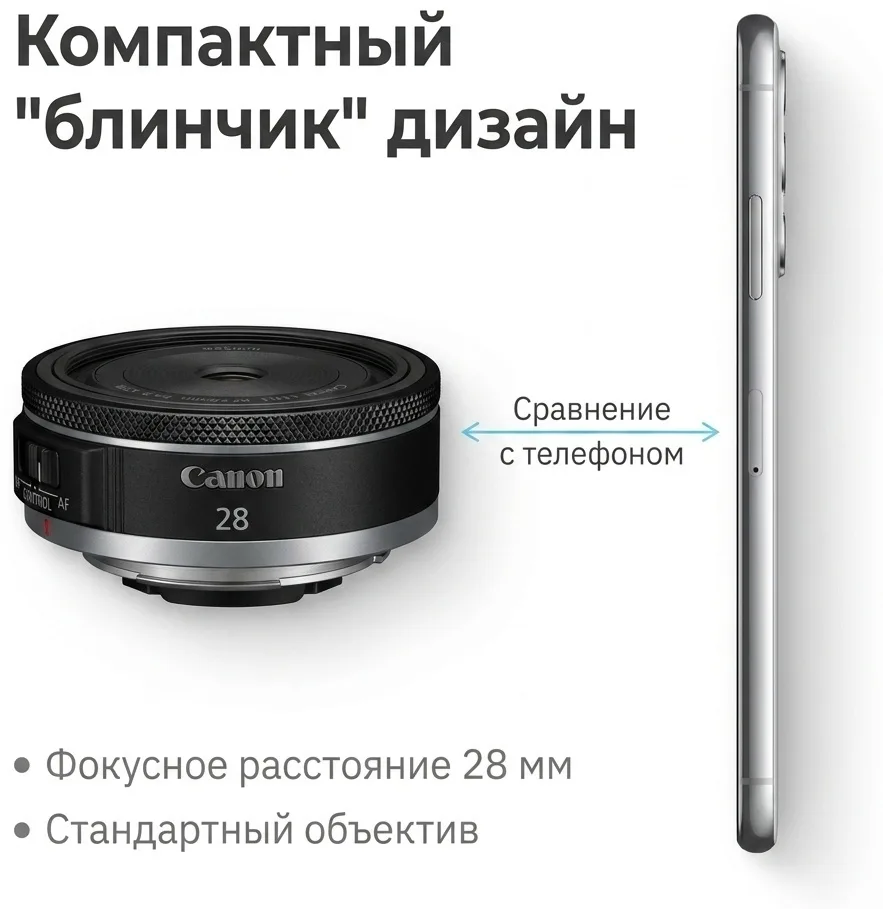 Объектив Canon RF 28 mm F2.8 STM