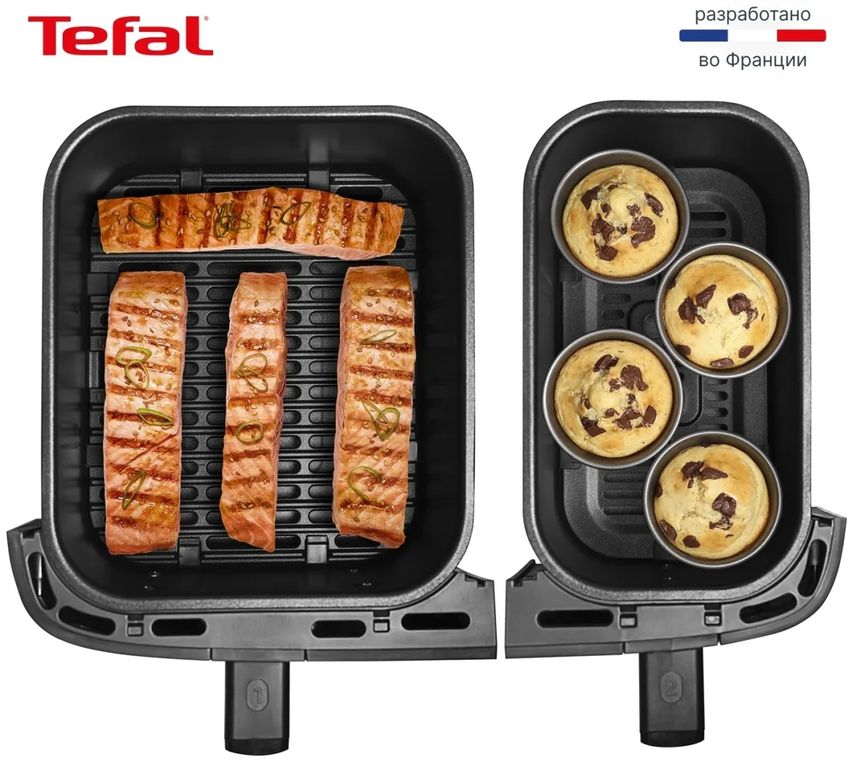 Аэрогриль Tefal Dual EY905D10 8.3L Черный