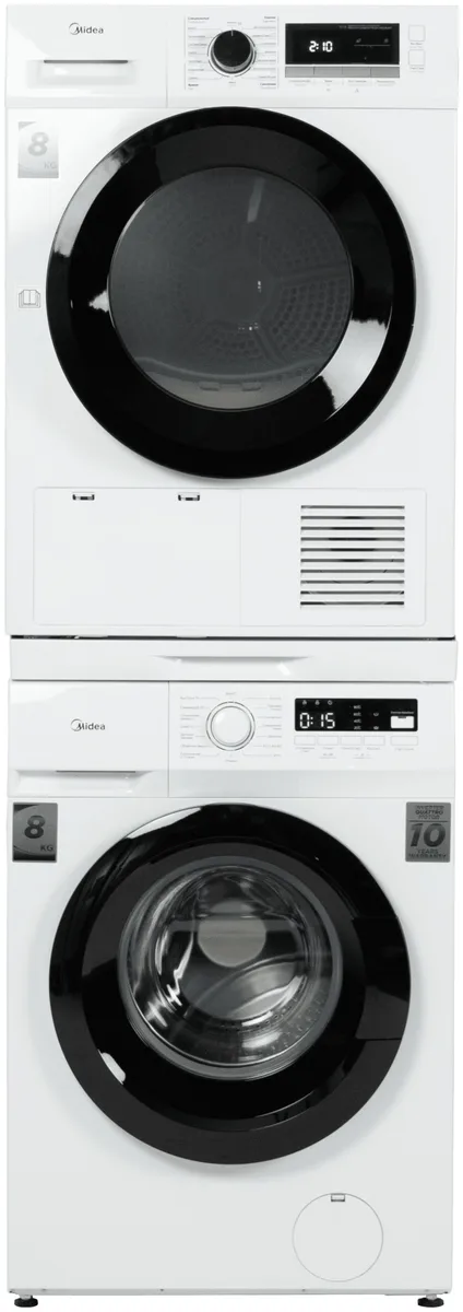 Стиральная машина Midea MFN03W80B/W-KZ белый + подарок (УТ-00009024,УТ-00011066)