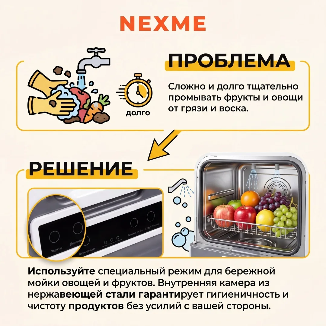 Посудомоечная машина NEXME T05 Белый