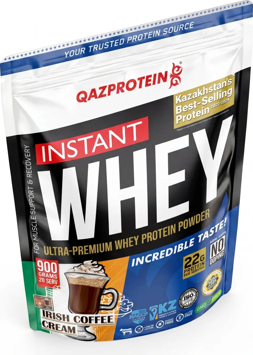 Протеин Qazprotein Instant WHEY 900г Ирландский кофе со сливками (3990)