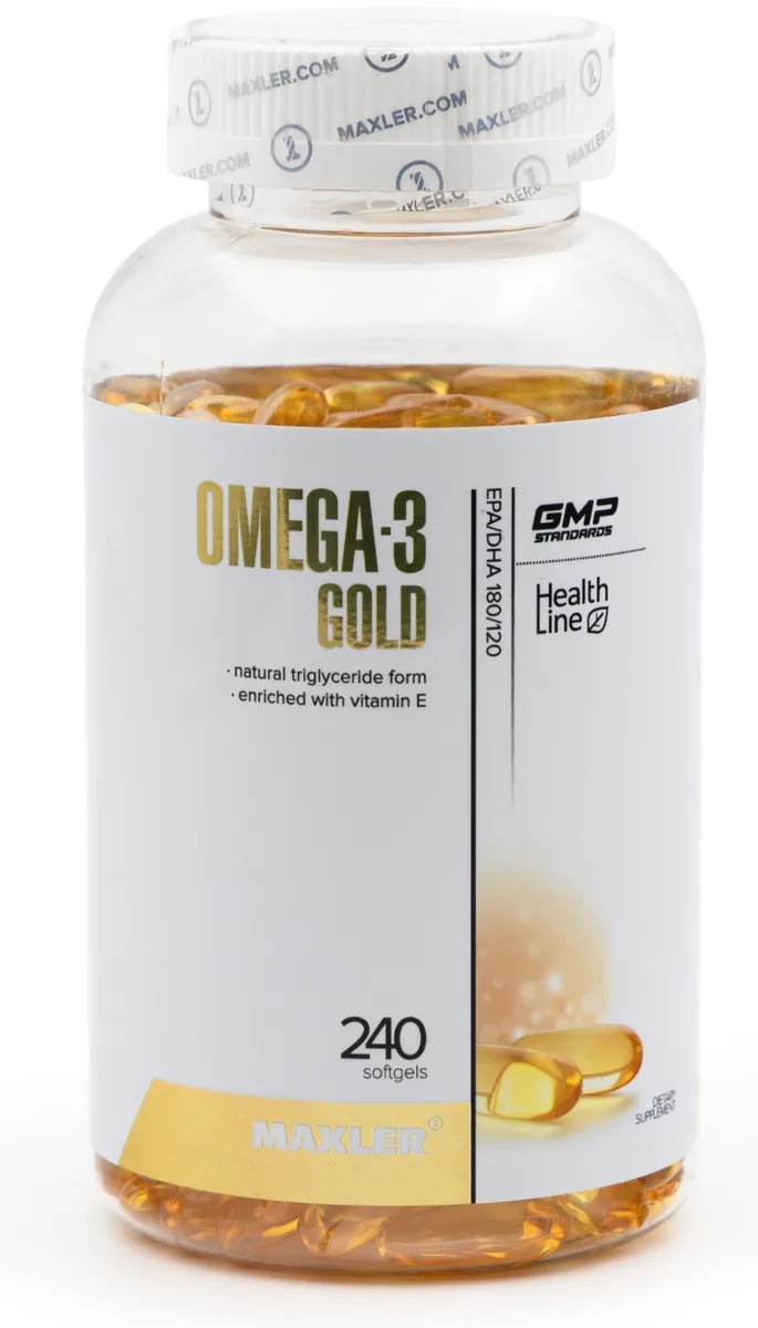 Витамин Maxler Omega-3 Gold капсулы 240 шт (1711)