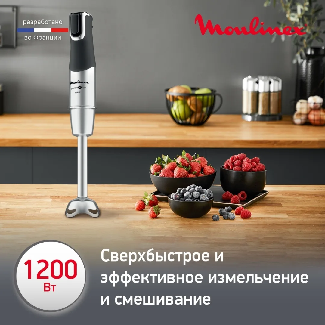 Блендер погружной Moulinex Infiny Force Pro DD95HD10 Черный/Cеребристый