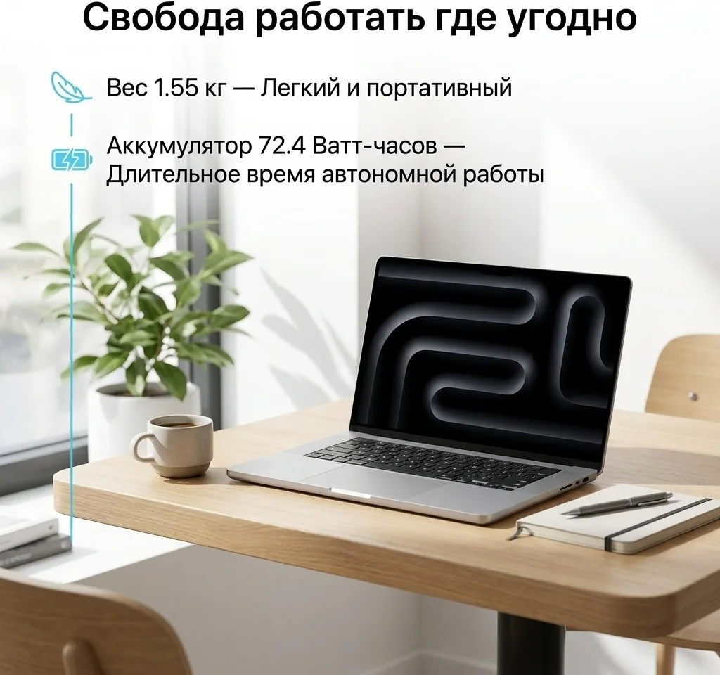 Ноутбук Apple MacBook Pro 14 M5 16/512GB Серебристый (MDE44RU/A)