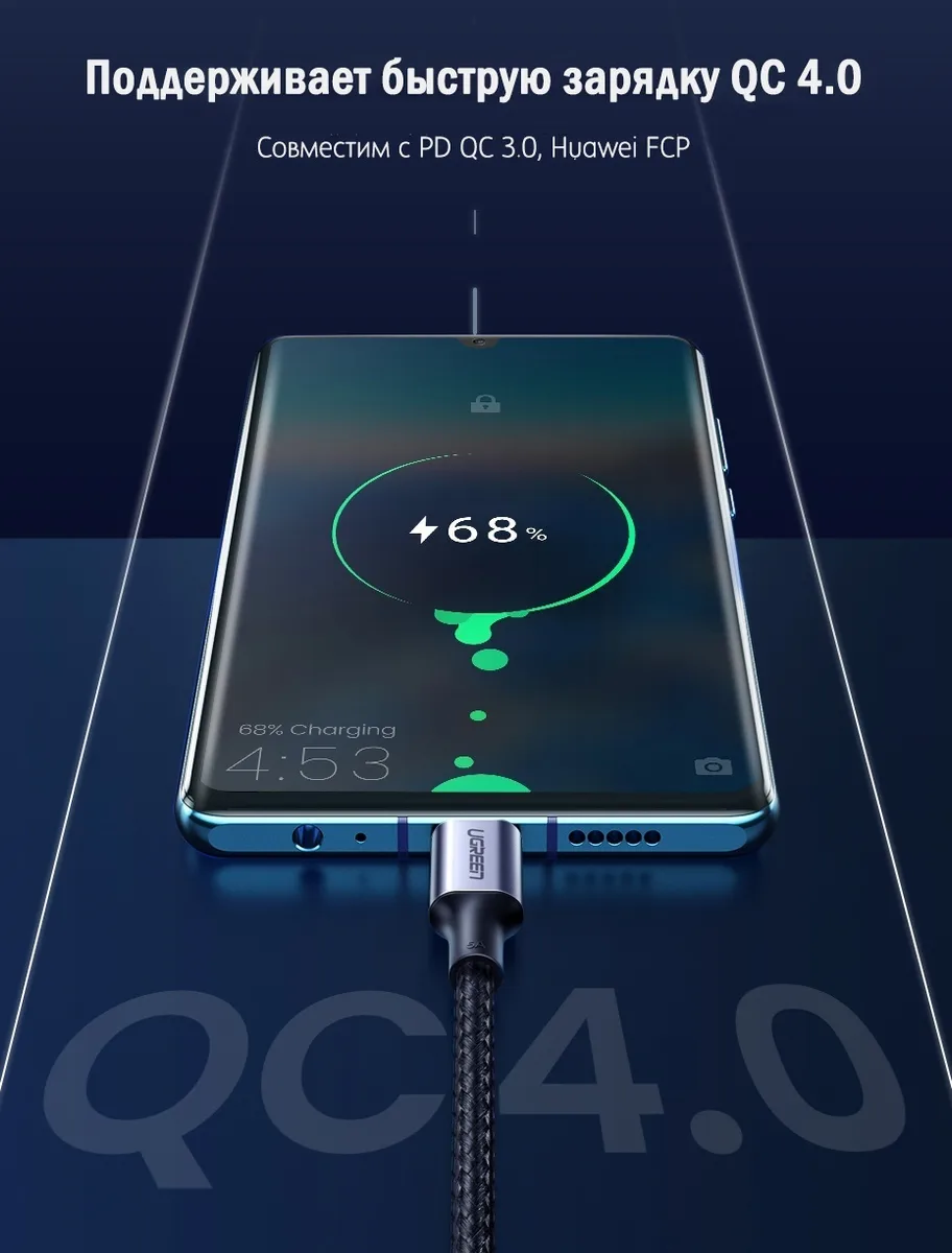Кабель UGREEN USB Type-C - USB Type-C 1 м US316 (70427)