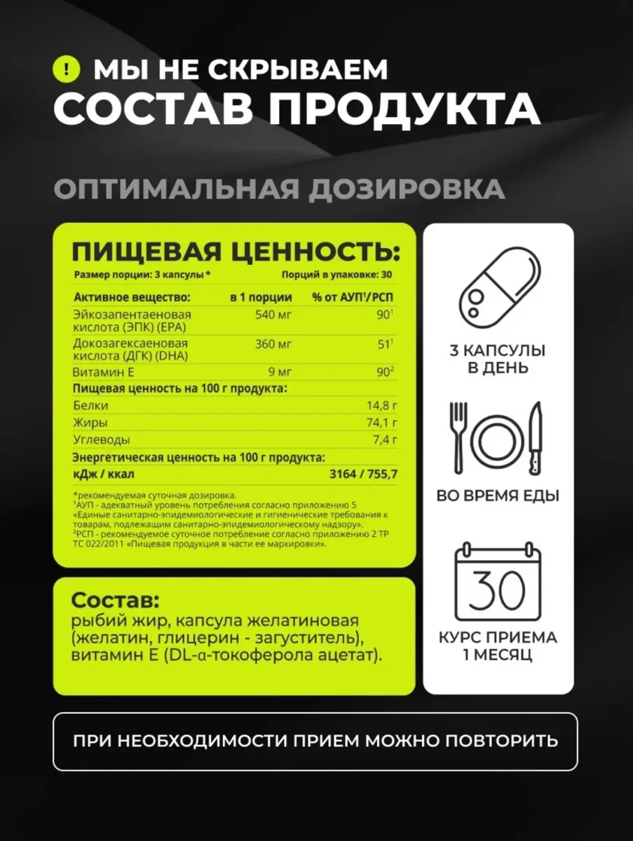 Витамин 1WIN Omega-3 900мг 90шт (9989)