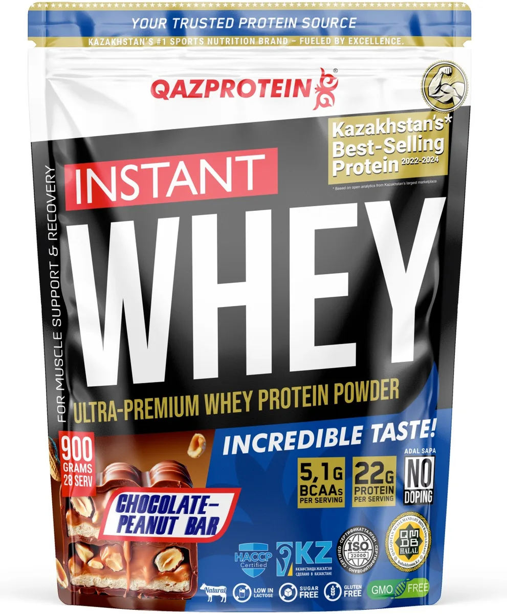 Протеин Qazprotein Instant WHEY 900г Сникерc (3525)