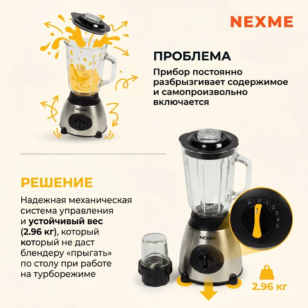 Блендер NEXME SB-66