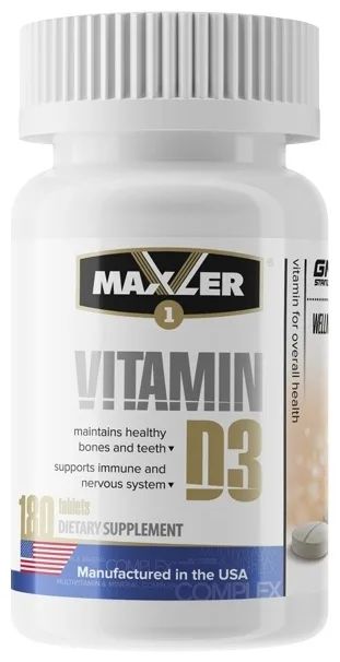 Витамин Maxler Vitamin D3 180шт (0241)