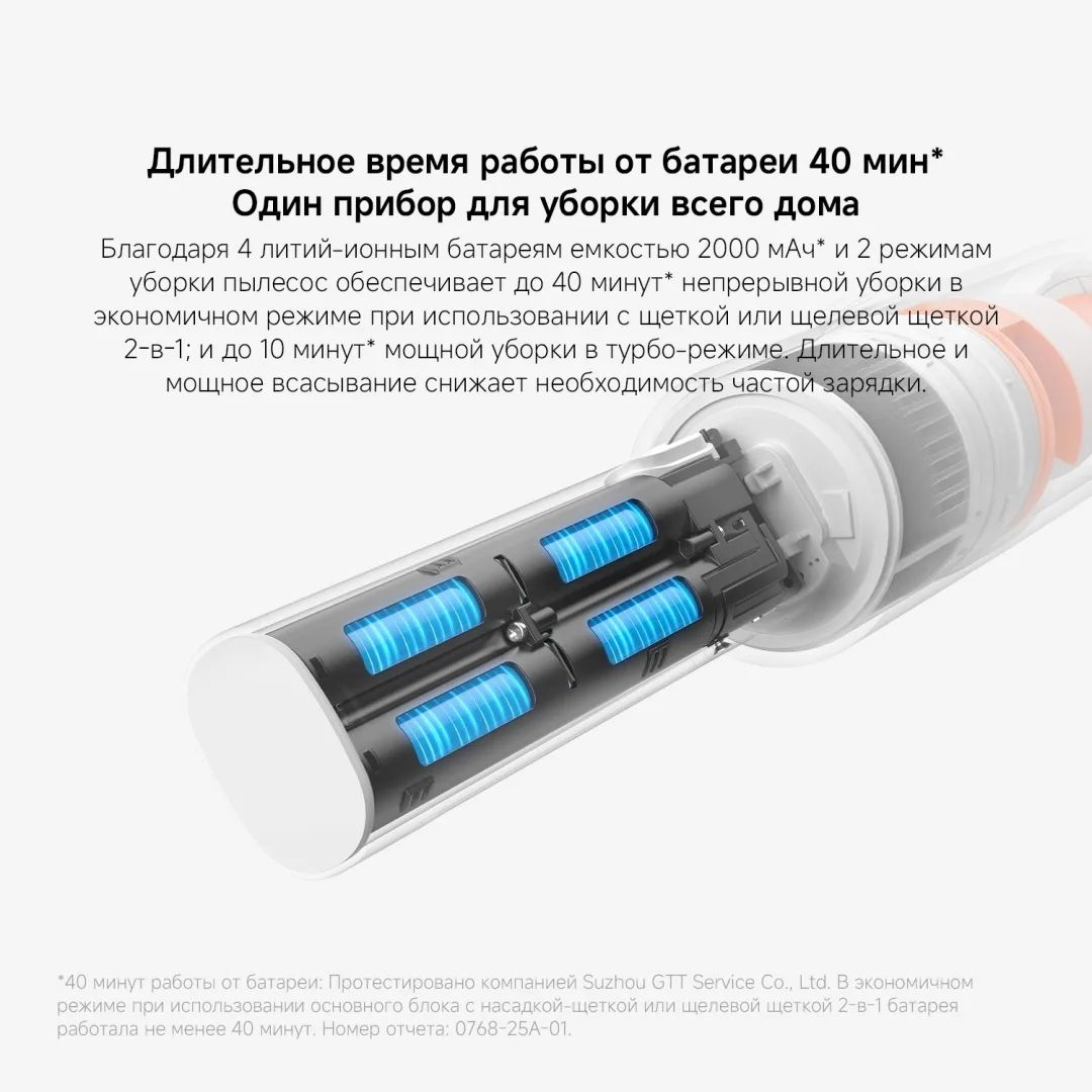Беспроводной ручной пылесос Xiaomi P30 Белый