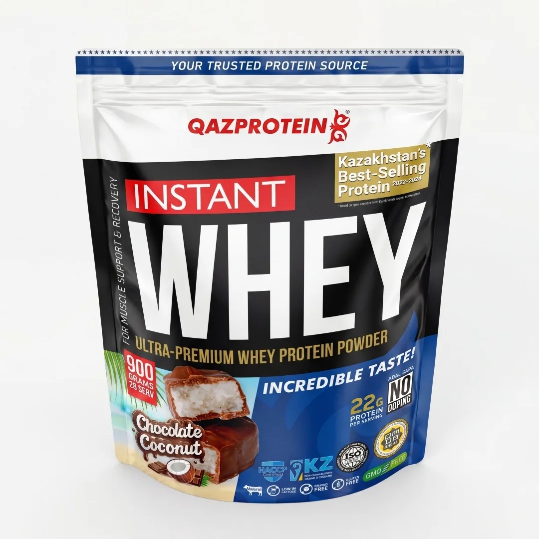 Протеин Qazprotein Instant WHEY 900г Шоколад с кокосом (4041)