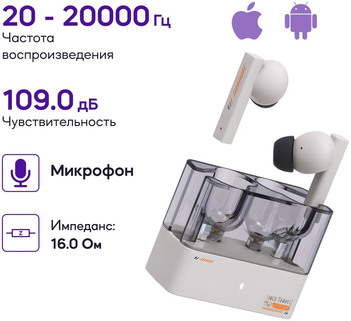 Наушники Moondrop Space Travel Белый