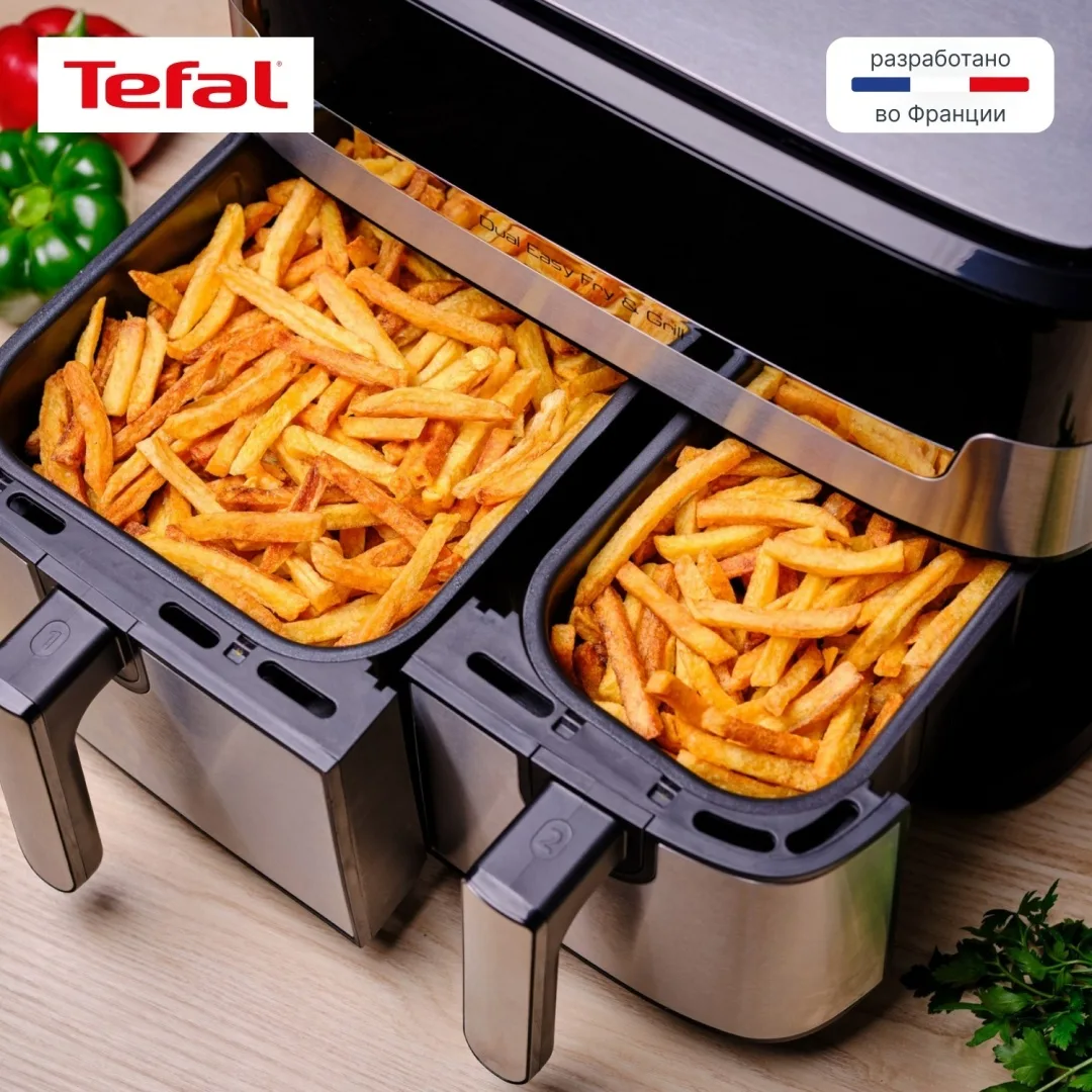 Аэрогриль Tefal Dual EY905D10 8.3L Черный