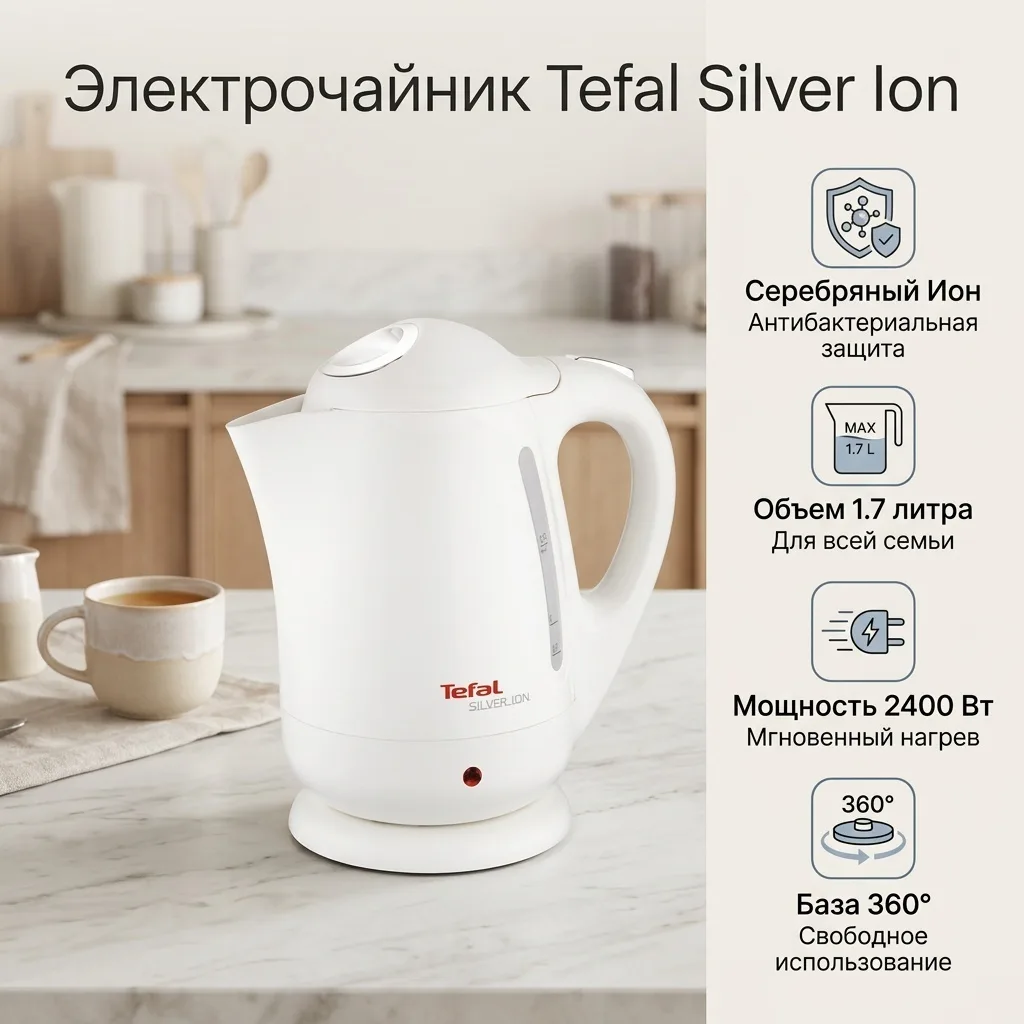 Чайник электрический Tefal BF925132 Белый