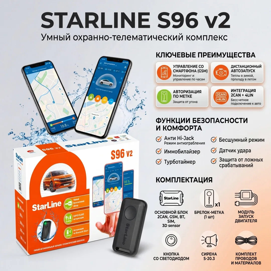 Автосигнализация StarLine S96 v2 ECO