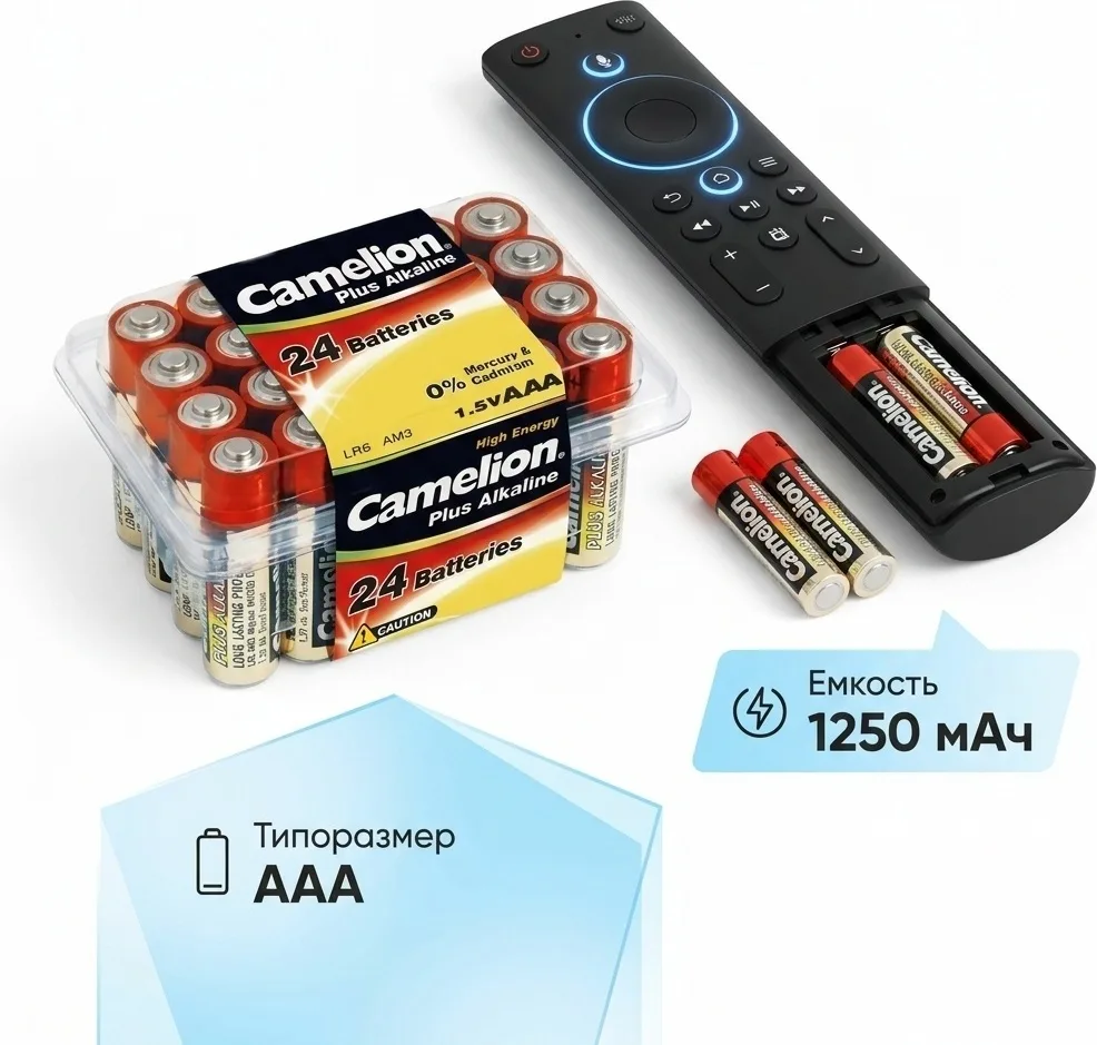 Батарейка CAMELION Plus Alkaline LR03-PB24 24 шт. в упак