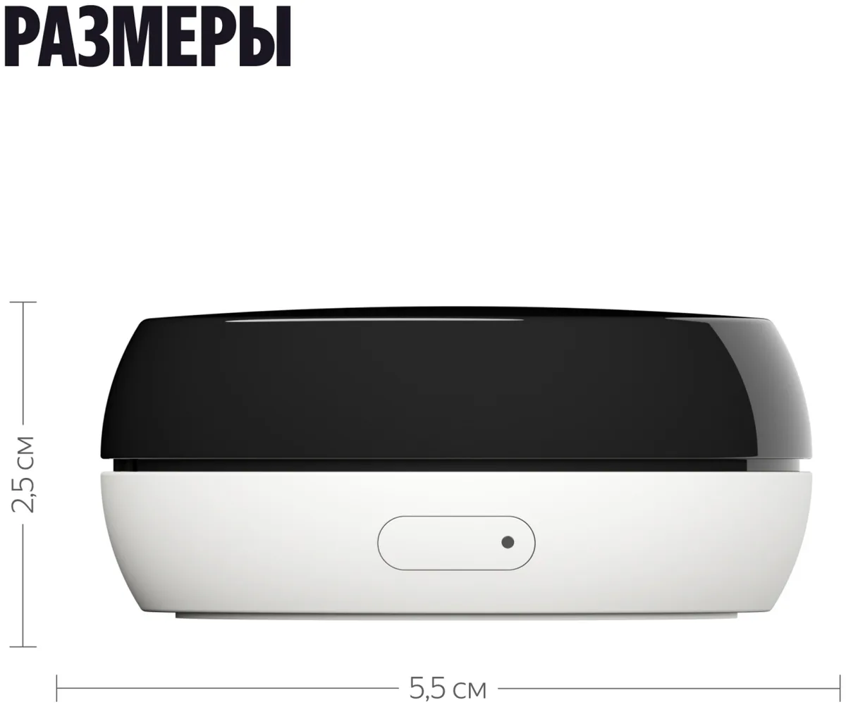 Умный пульт с датчиком температуры и влажности Yandex YNDX-00571 Черный