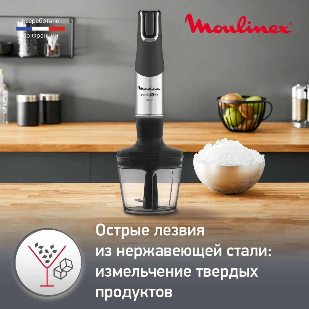 Блендер погружной Moulinex Infiny Force Pro DD95HD10 Черный/Cеребристый