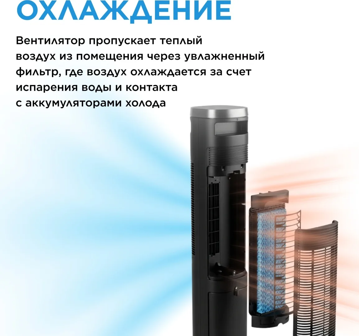 Воздухоохладитель Midea AC100-25JR черный
