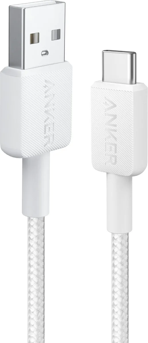 Кабель Anker 322 USB-A to USB-C 1М (A81H5G21) Белый
