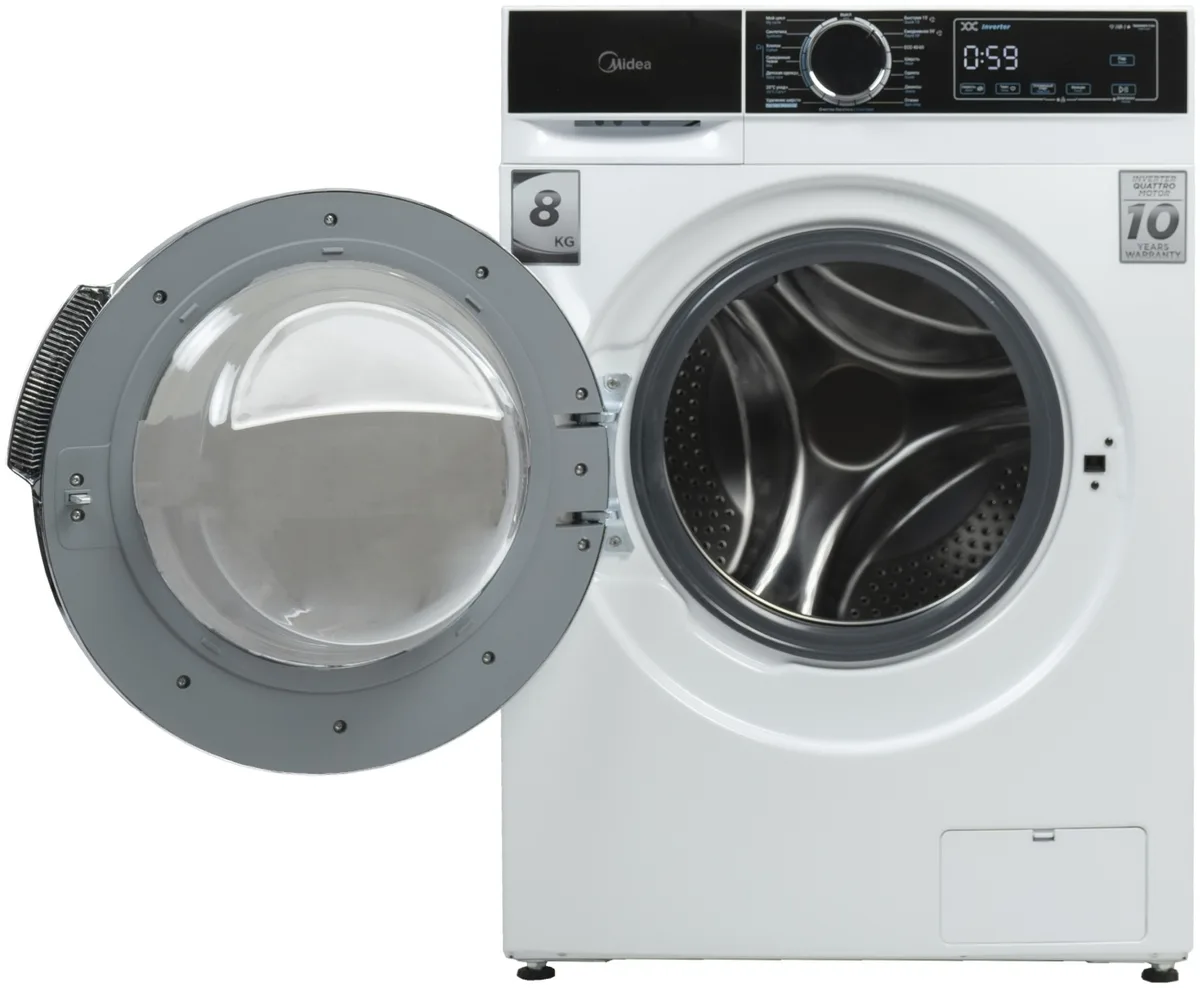 Стиральная машина Midea MFA01W80B/W-C белый, черный