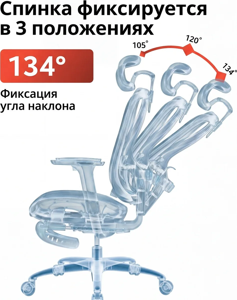 Компьютерное кресло SIHOO M57B-N105 Серый