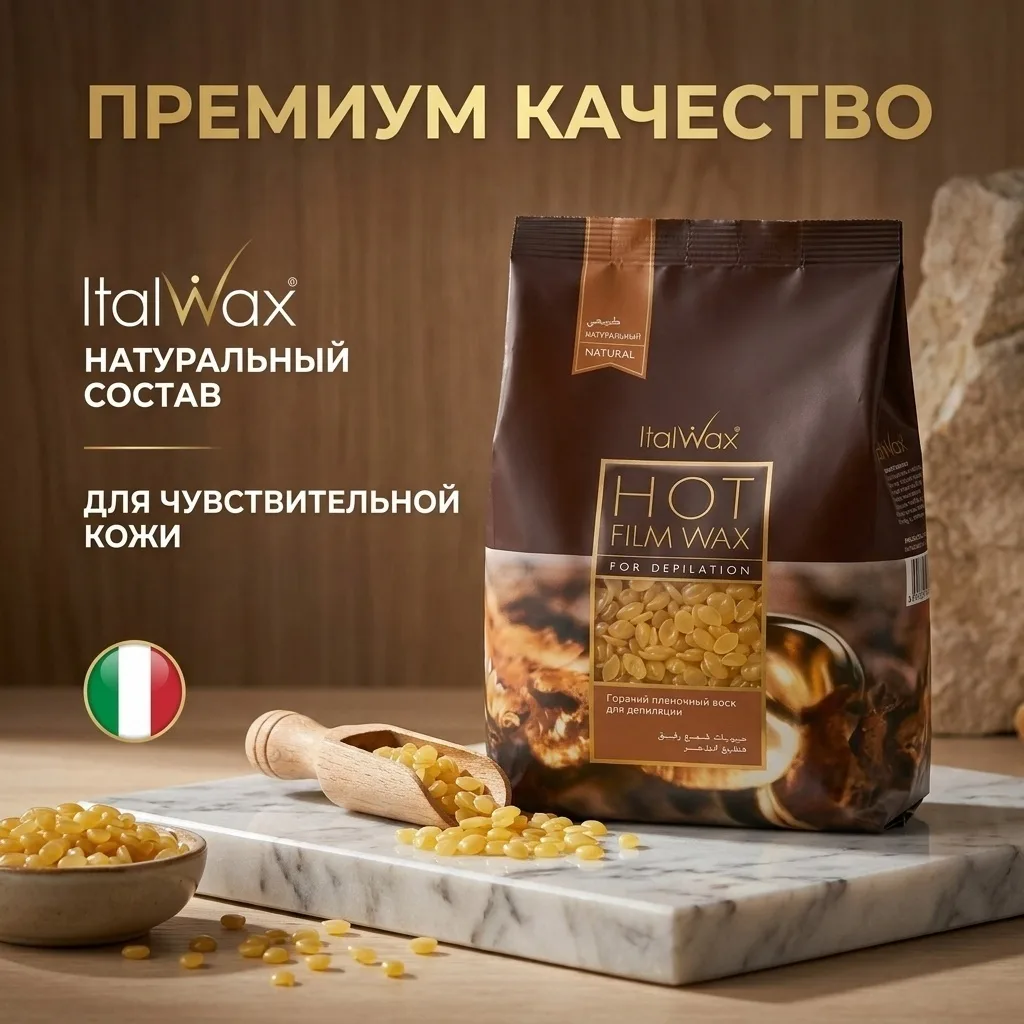 Воск Italwax Натуральный гранулы 500 гр