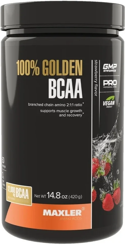 Аминокислота Maxler 100% Golden BCAA  Strawberry 420г (0807)