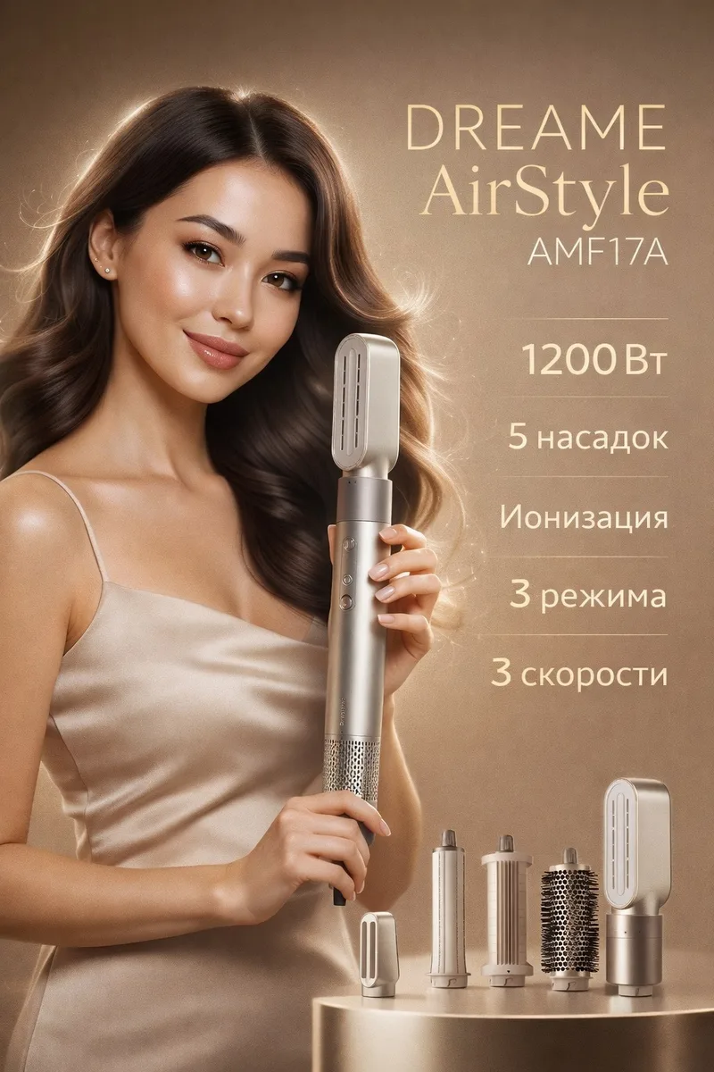 Стайлер для волос Dreame AirStyle Titanium Gold