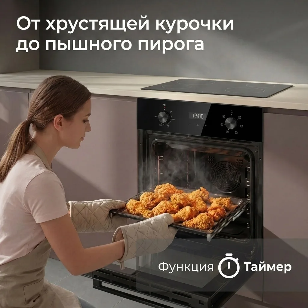 Шкаф духовой NEXME BE66T3 черный