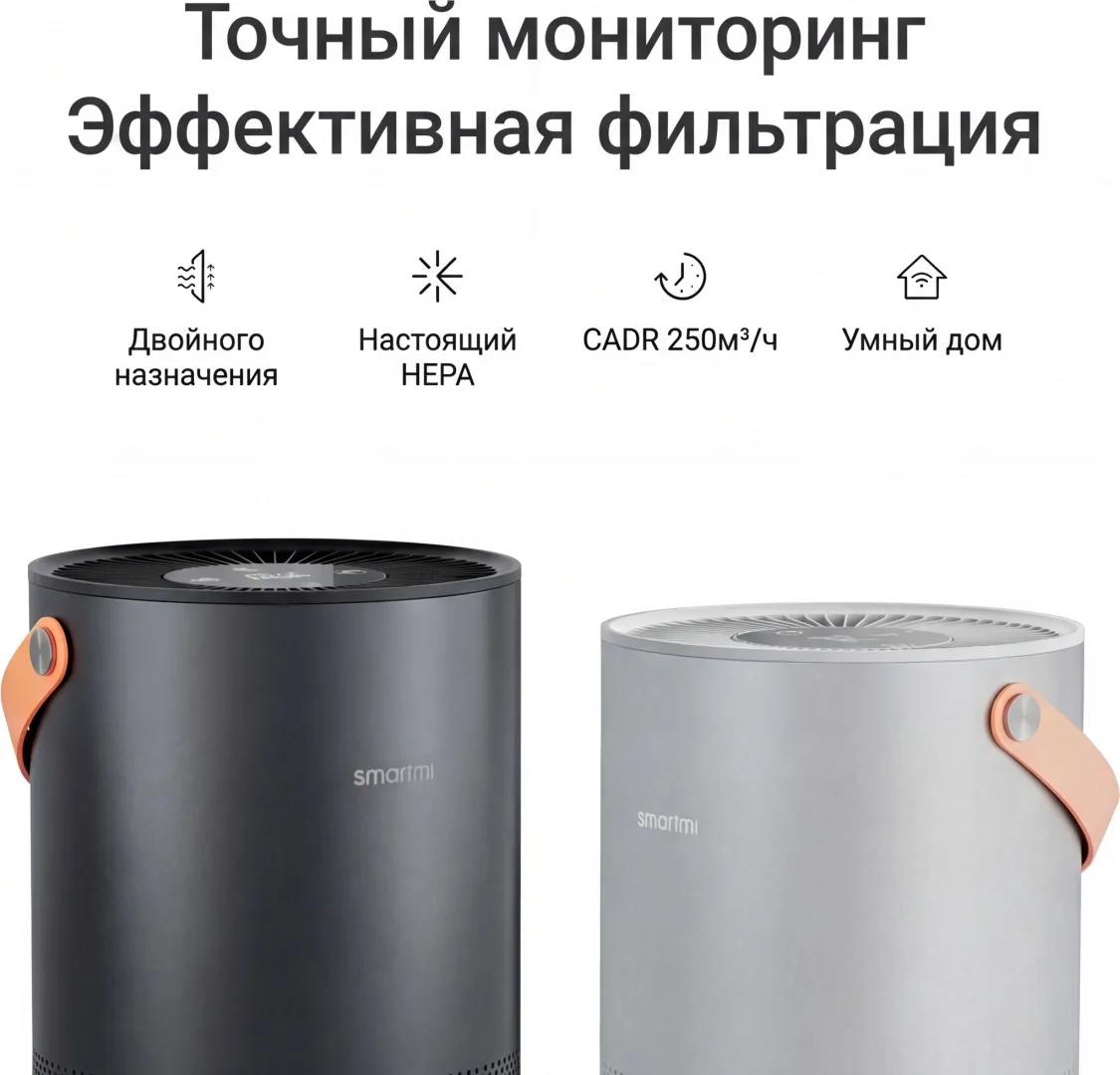 Очиститель воздуха Smartmi Air Purifier P1 Серый-черный