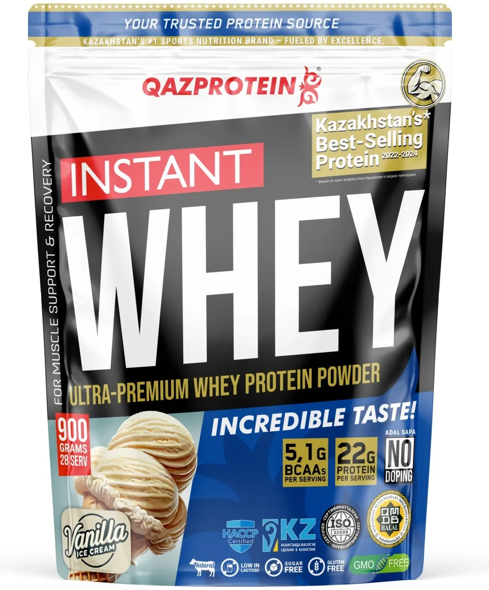 Протеин Qazprotein Instant WHEY 900г Ванильное мороженое (1033)