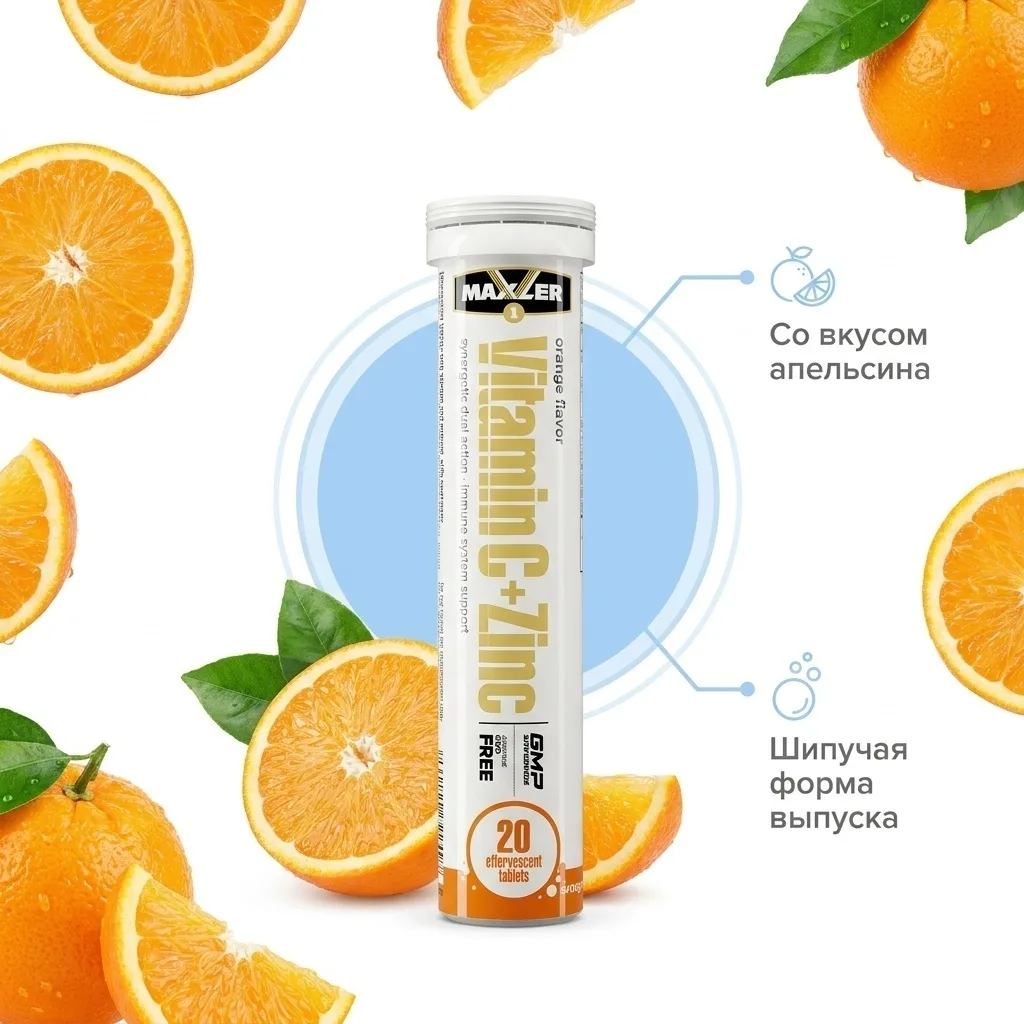 Витамин Maxler C+Zink 20 таблеток (2497)