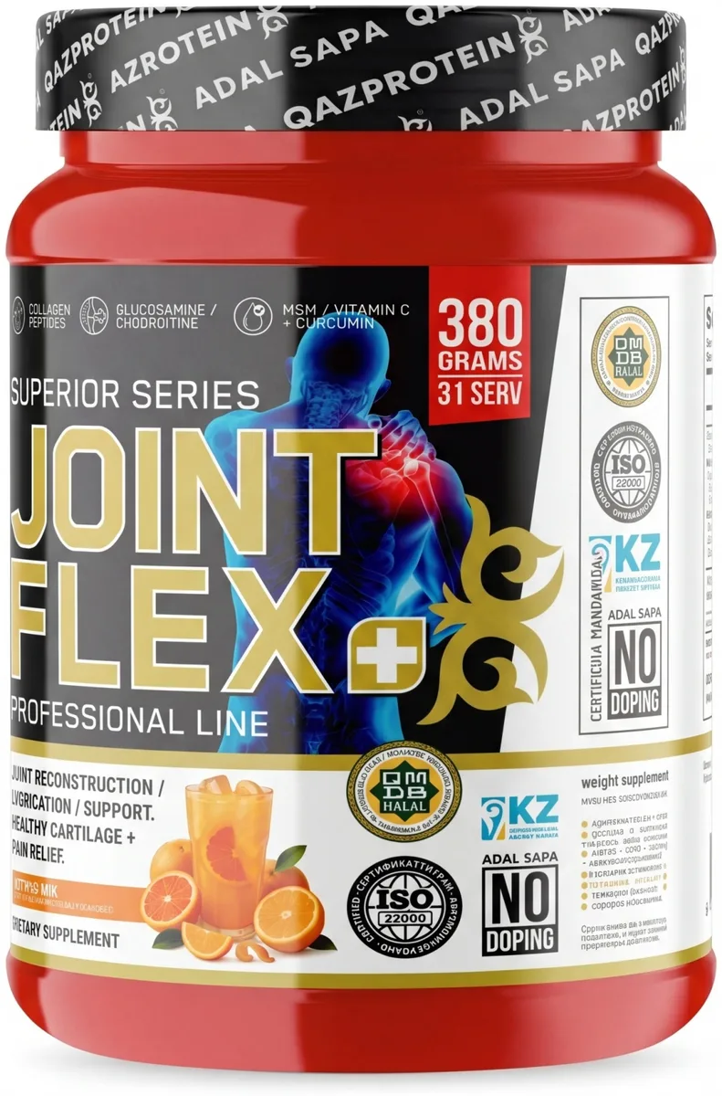 Препарат для укрепления связок и суставов Qazprotein Joint Flex+ Цитрусовый микс 380г (3921)