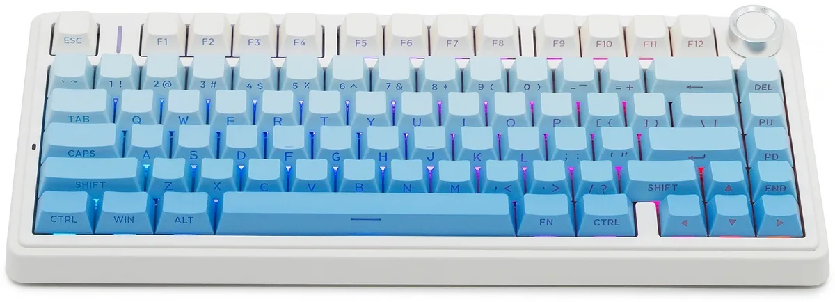 Клавиатура AULA F75 Blank Голубой (0645)