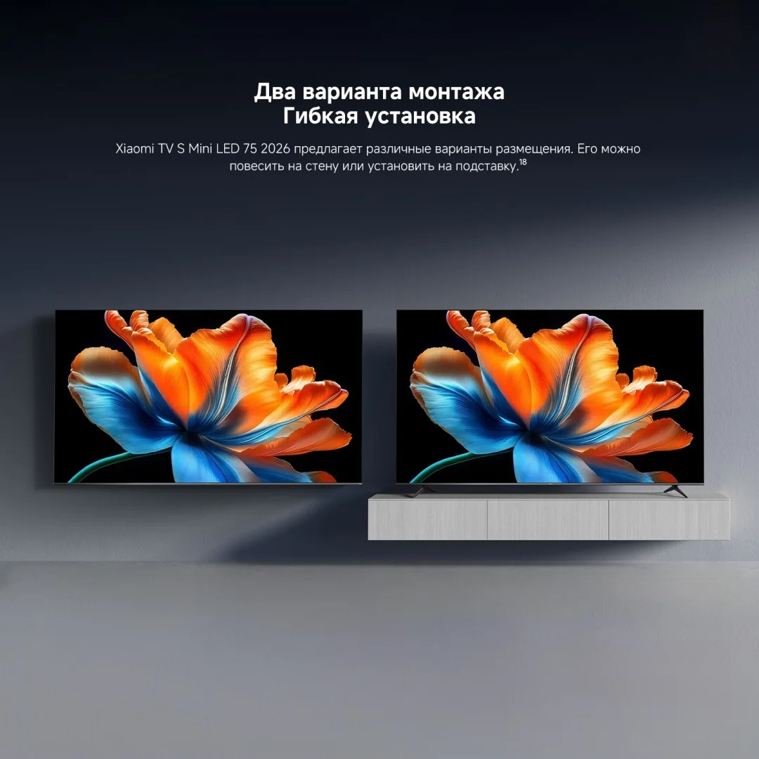 Телевизор Xiaomi TV S Mini LED 75 2026 L75MC-SRU 191 см Черный