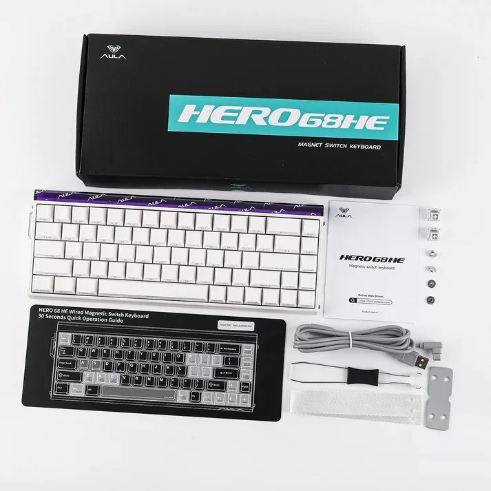 Клавиатура AULA HERO 68 HE Белый (4180)