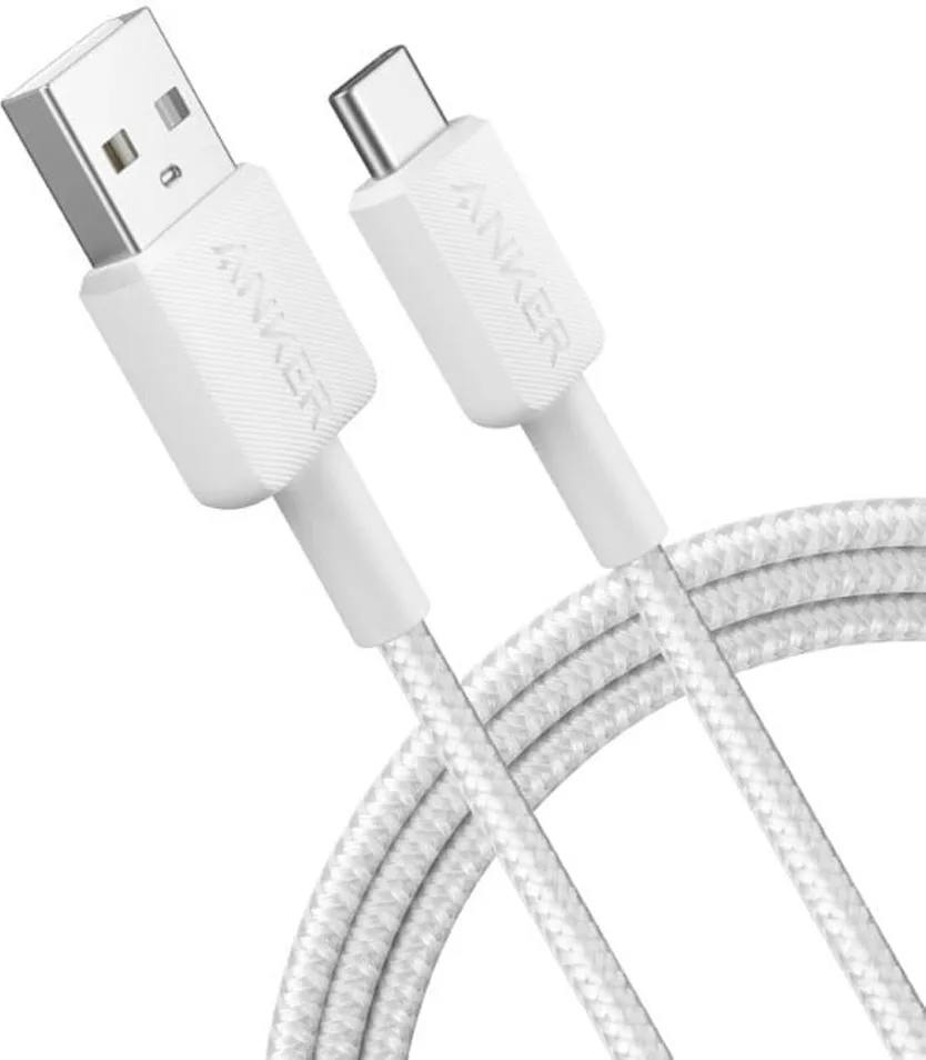Кабель Anker 322 USB-A to USB-C 1М (A81H5G21) Белый
